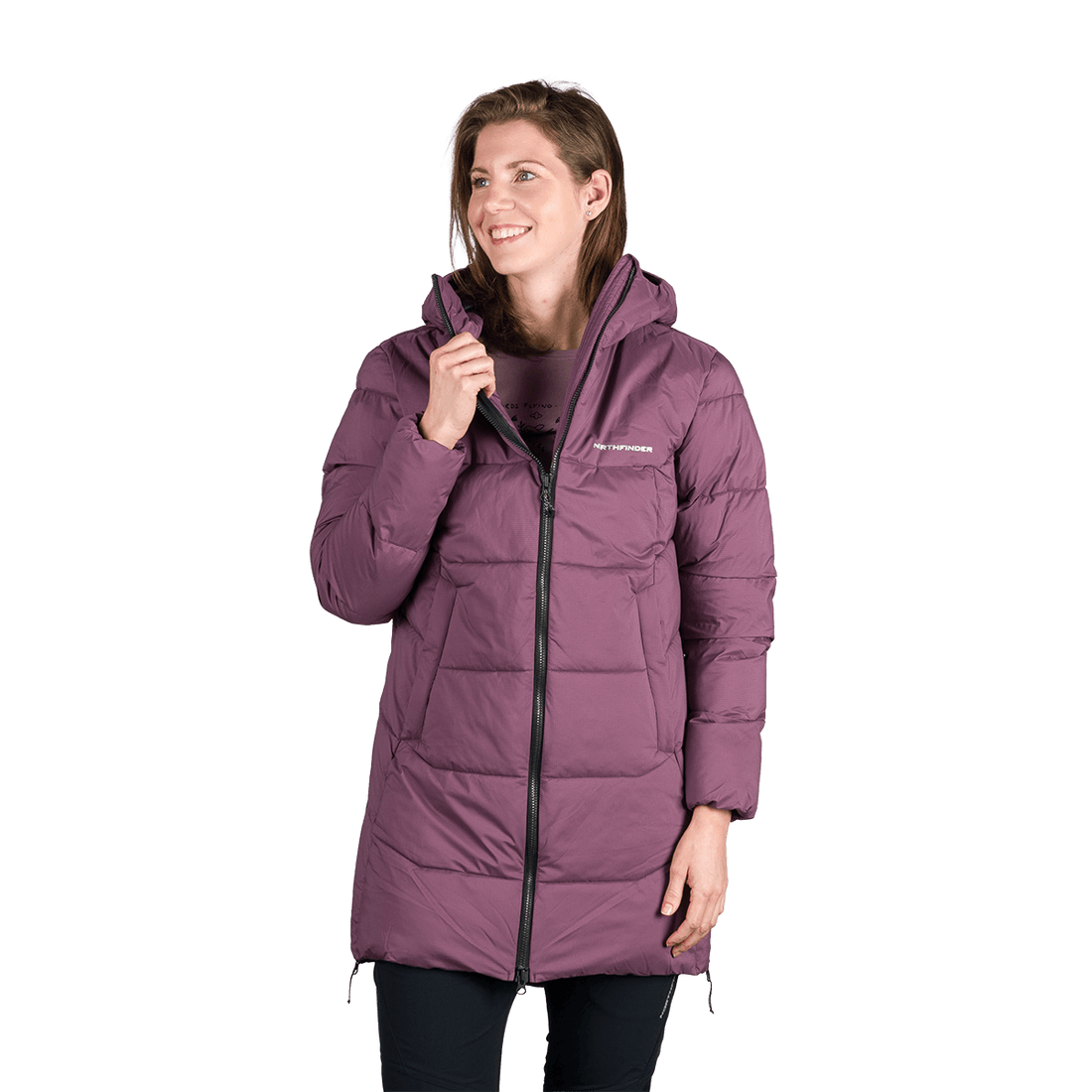 BU-6334OR women's outdoor insulated 2L long jacket RHIANNON