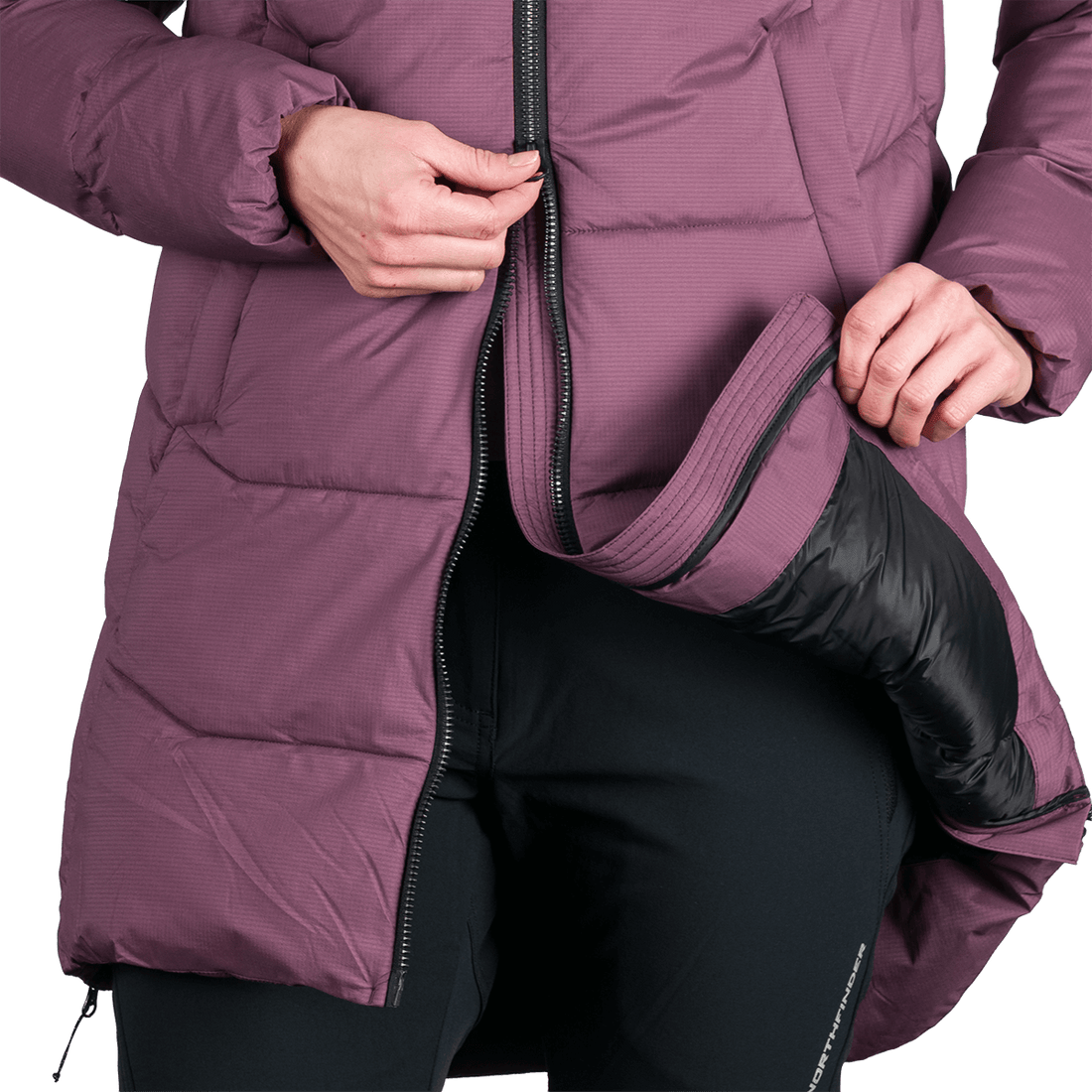 BU-6334OR women's outdoor insulated 2L long jacket RHIANNON