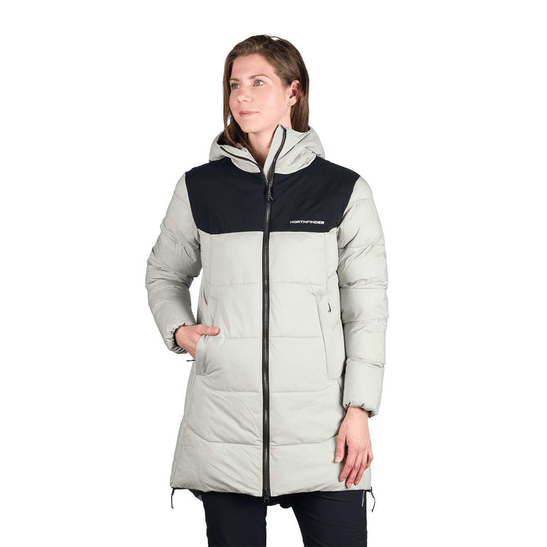 BU-6334OR women's outdoor insulated 2L long jacket RHIANNON
