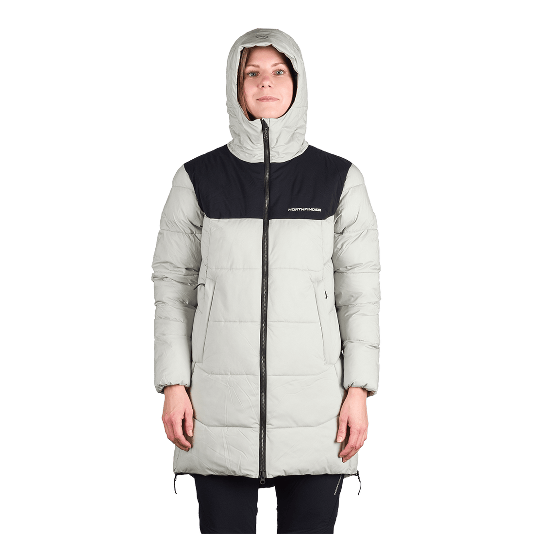 BU-6334OR women's outdoor insulated 2L long jacket RHIANNON