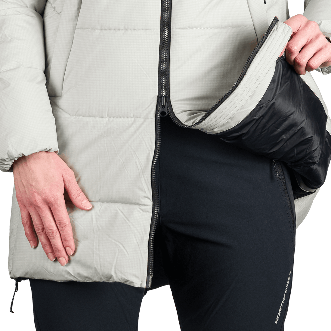 BU-6334OR women's outdoor insulated 2L long jacket RHIANNON
