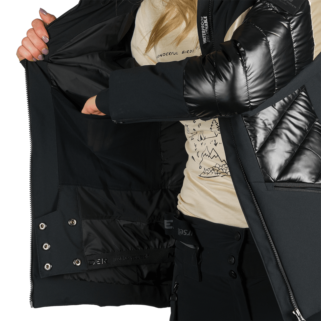 BU-6354SNW women's ski trendy comfort insulated jacket ABIGALE