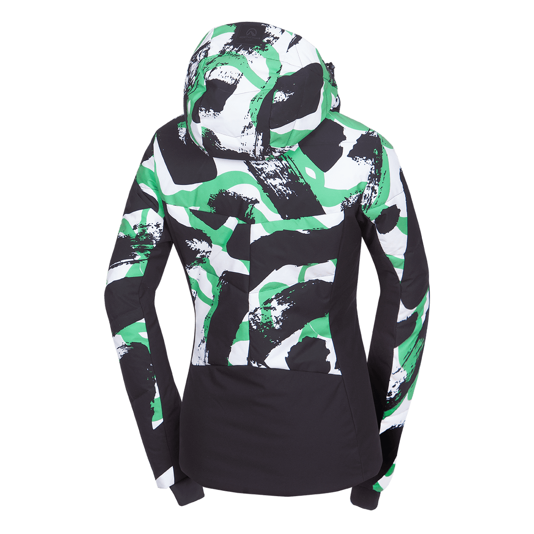 BU-6355SNW women's ski allover print insulated jacket KAYLEIGH