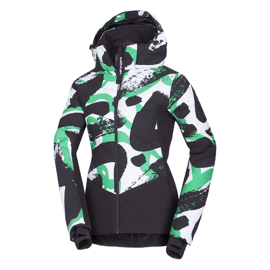 BU-6355SNW women's ski allover print insulated jacket KAYLEIGH