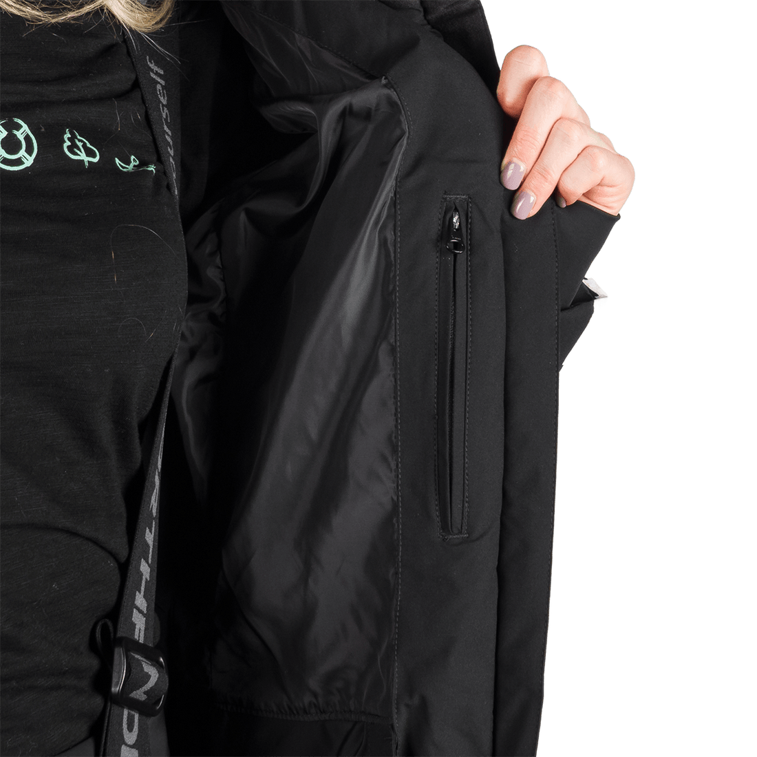 BU-6355SNW women's ski allover print insulated jacket KAYLEIGH