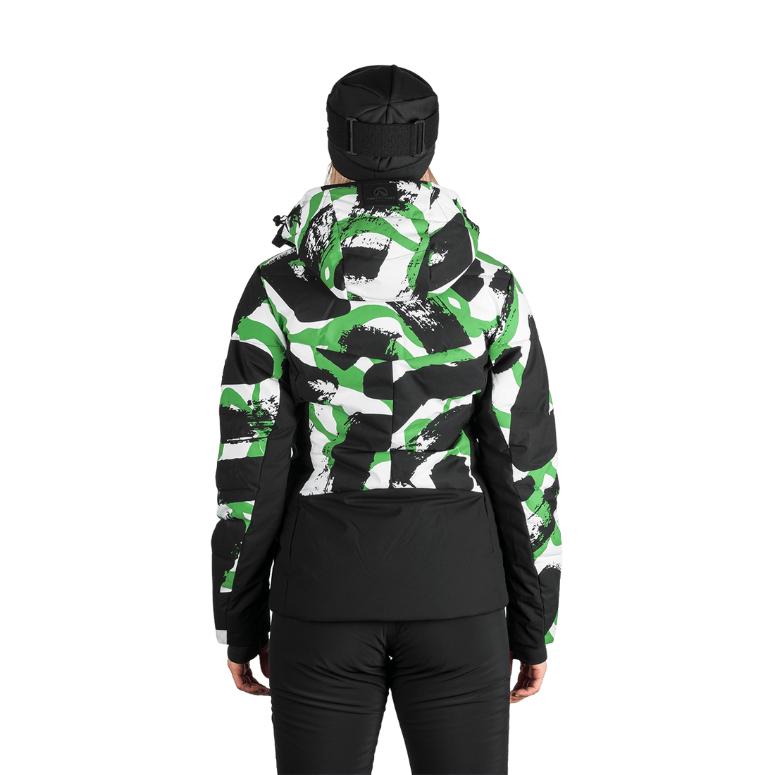BU-6355SNW women's ski allover print insulated jacket KAYLEIGH