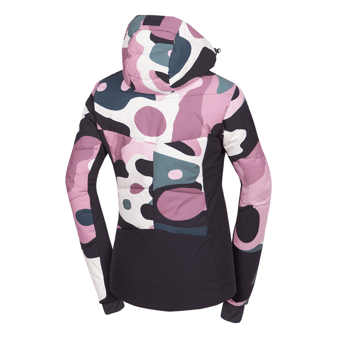 BU-6355SNW women's ski allover print insulated jacket KAYLEIGH