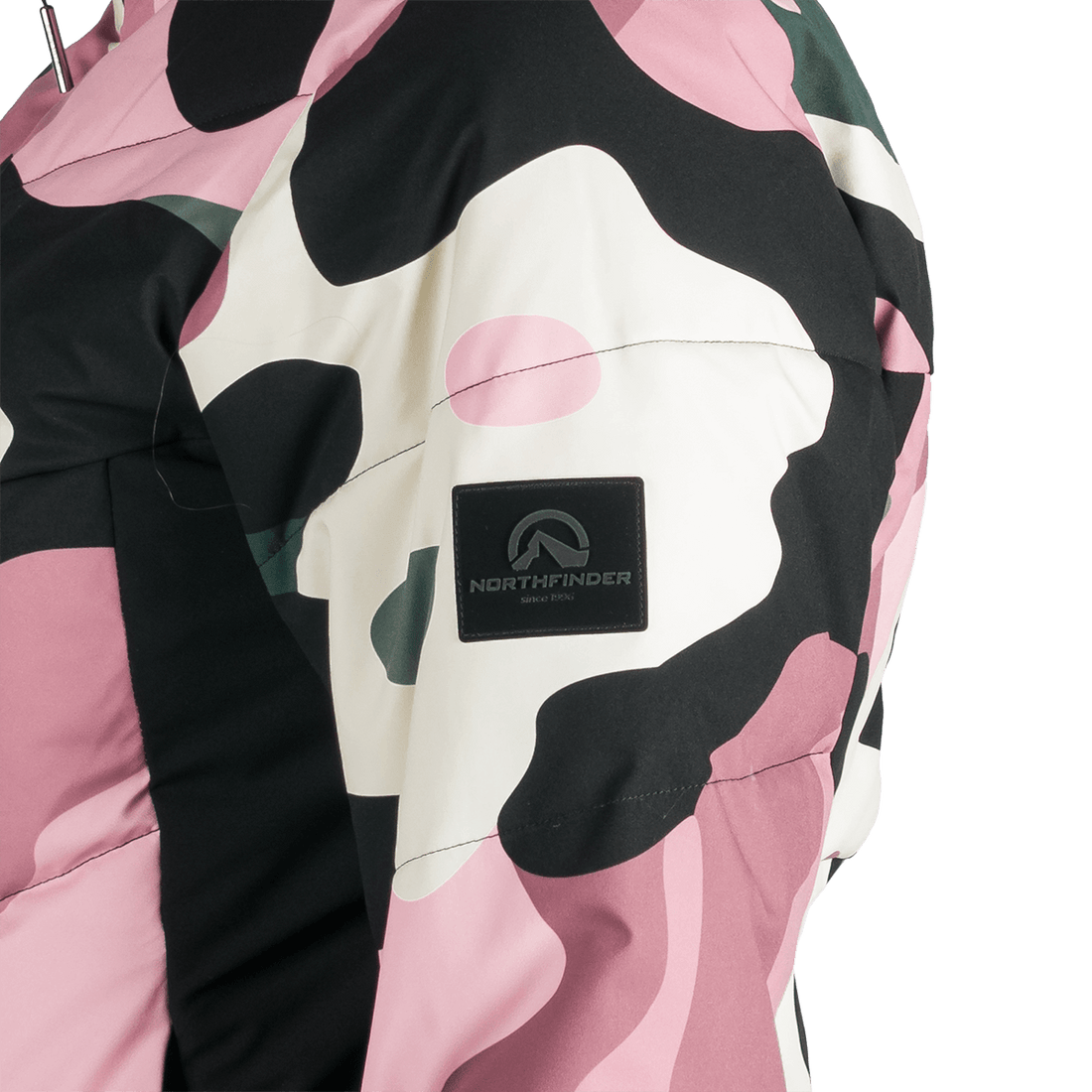 BU-6355SNW women's ski allover print insulated jacket KAYLEIGH