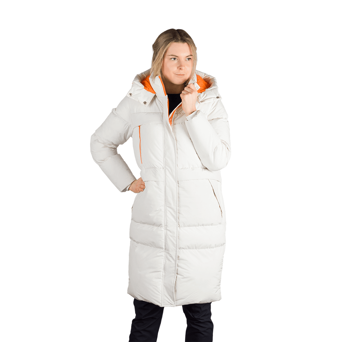 BU-6366SP woman's sport like down jacket long style EVELYNN
