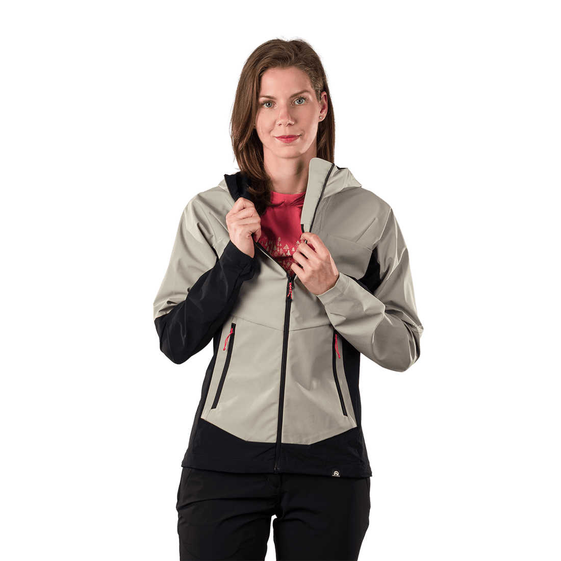 BU-6399OR women's trekking hybrid softshell jacket JAYLYN