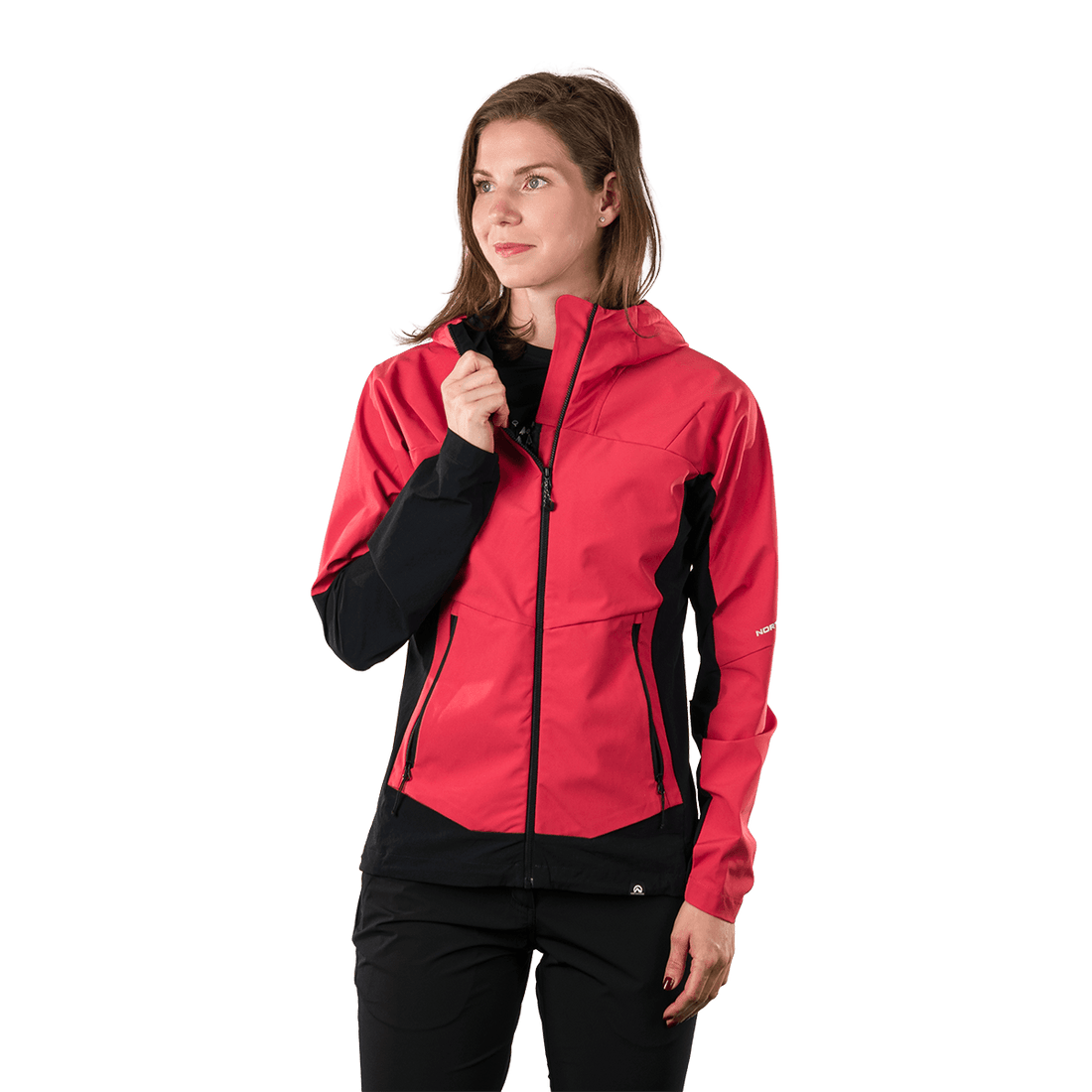 BU-6399OR women's trekking hybrid softshell jacket JAYLYN