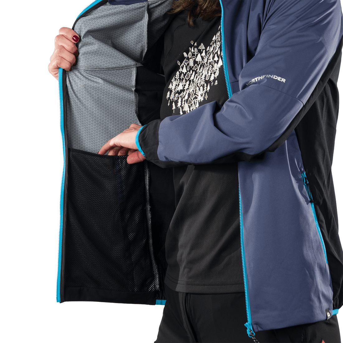 BU-6402OR women's trekking hybrid lightweight jacket 2.5L SANAA