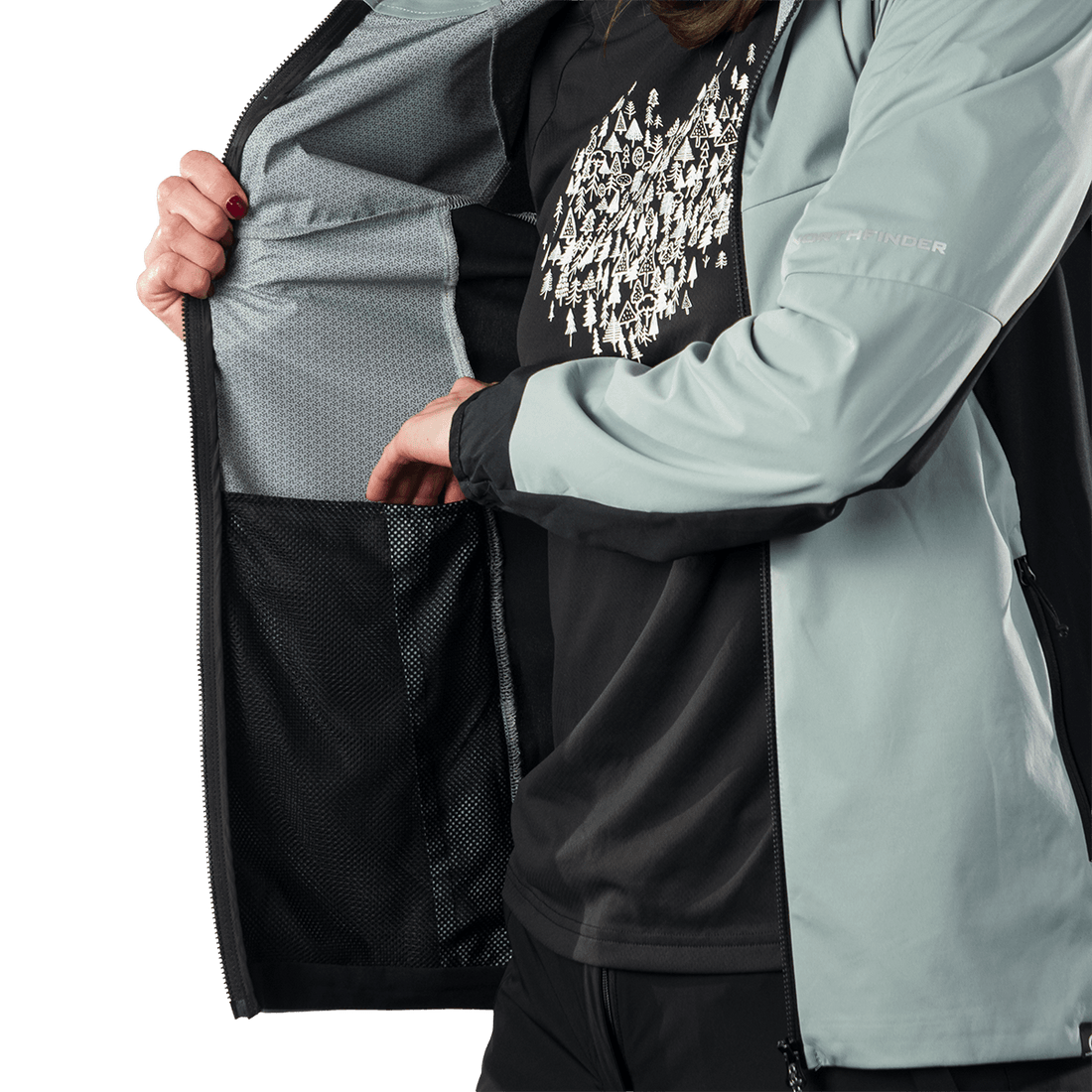 BU-6402OR women's trekking hybrid lightweight jacket 2.5L SANAA
