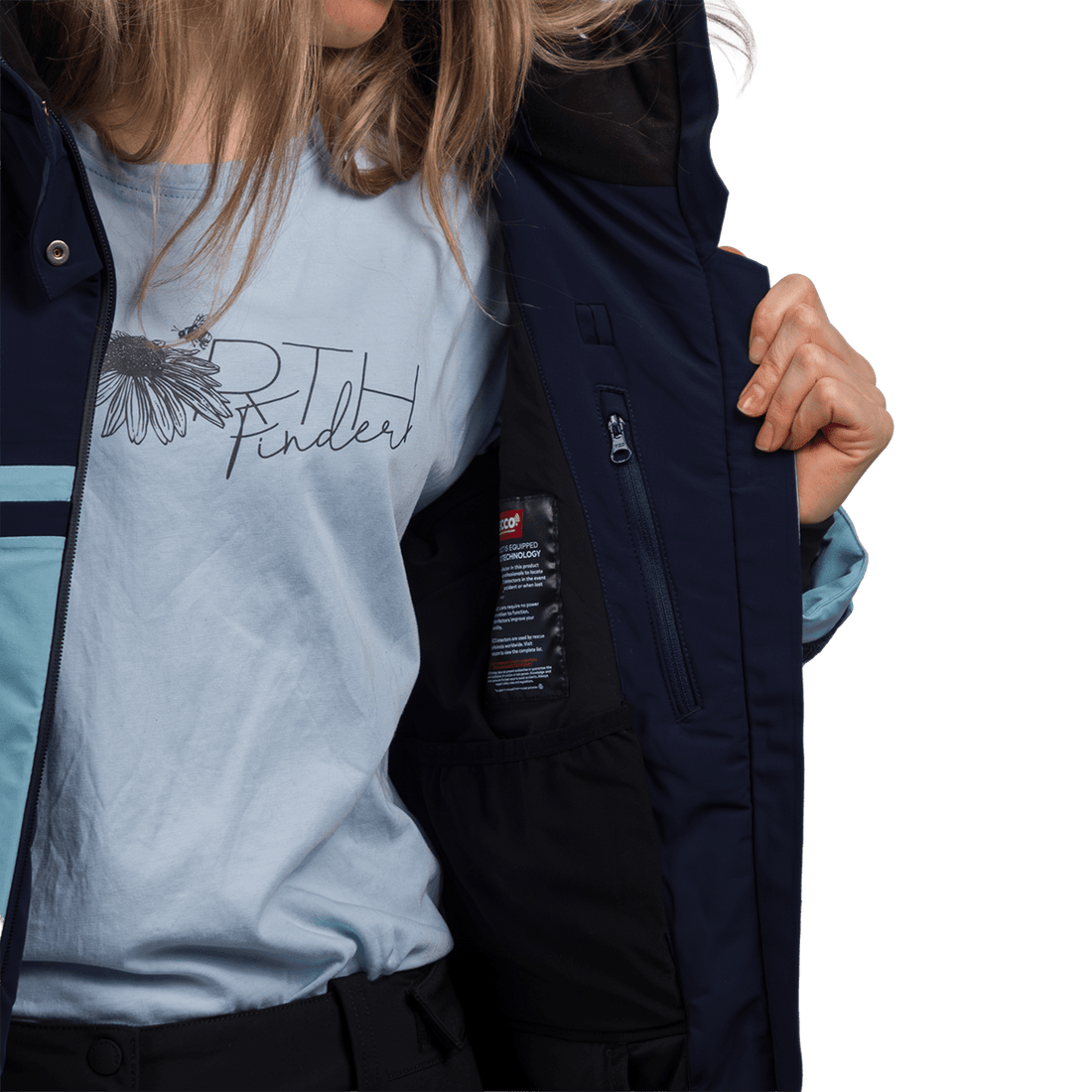 BU-6422SNW women's ski technical jacket fully featured AMALIA