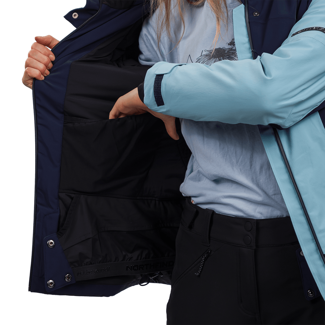 BU-6422SNW women's ski technical jacket fully featured AMALIA