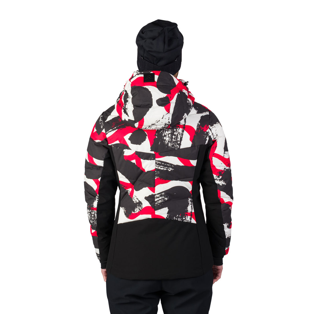 BU-6429SNW women's ski allover print insulated jacket CANDACE