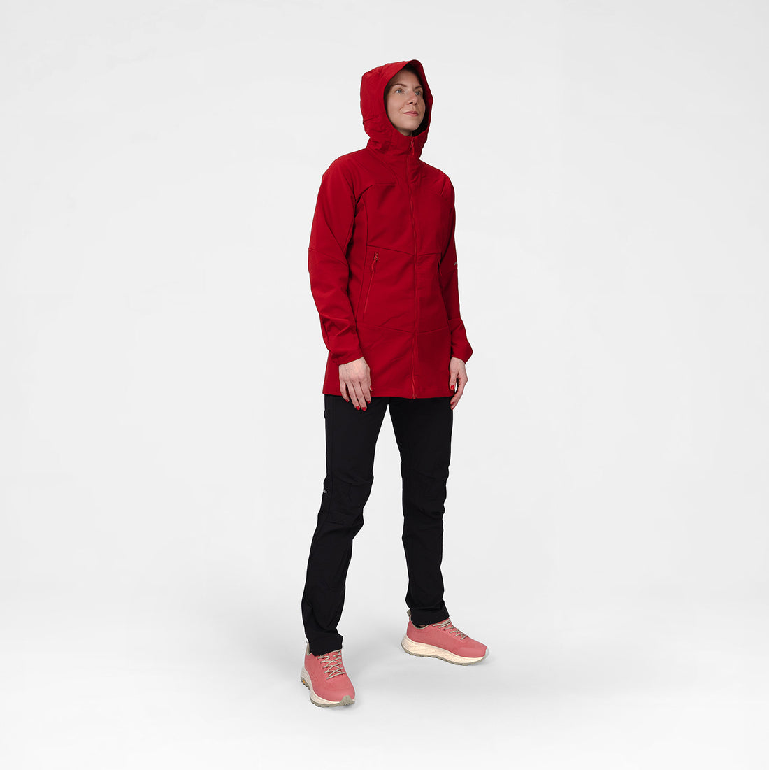 BU-6440OR women's trekking softshell long jacket 1L VAPENNA
