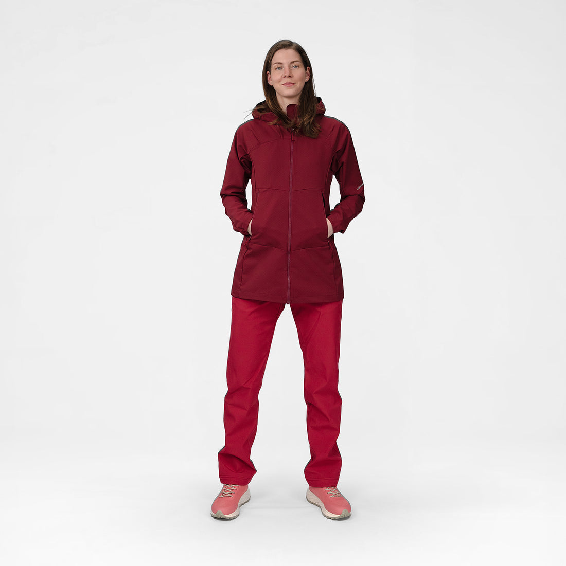 BU-6440OR women's trekking softshell long jacket 1L VAPENNA