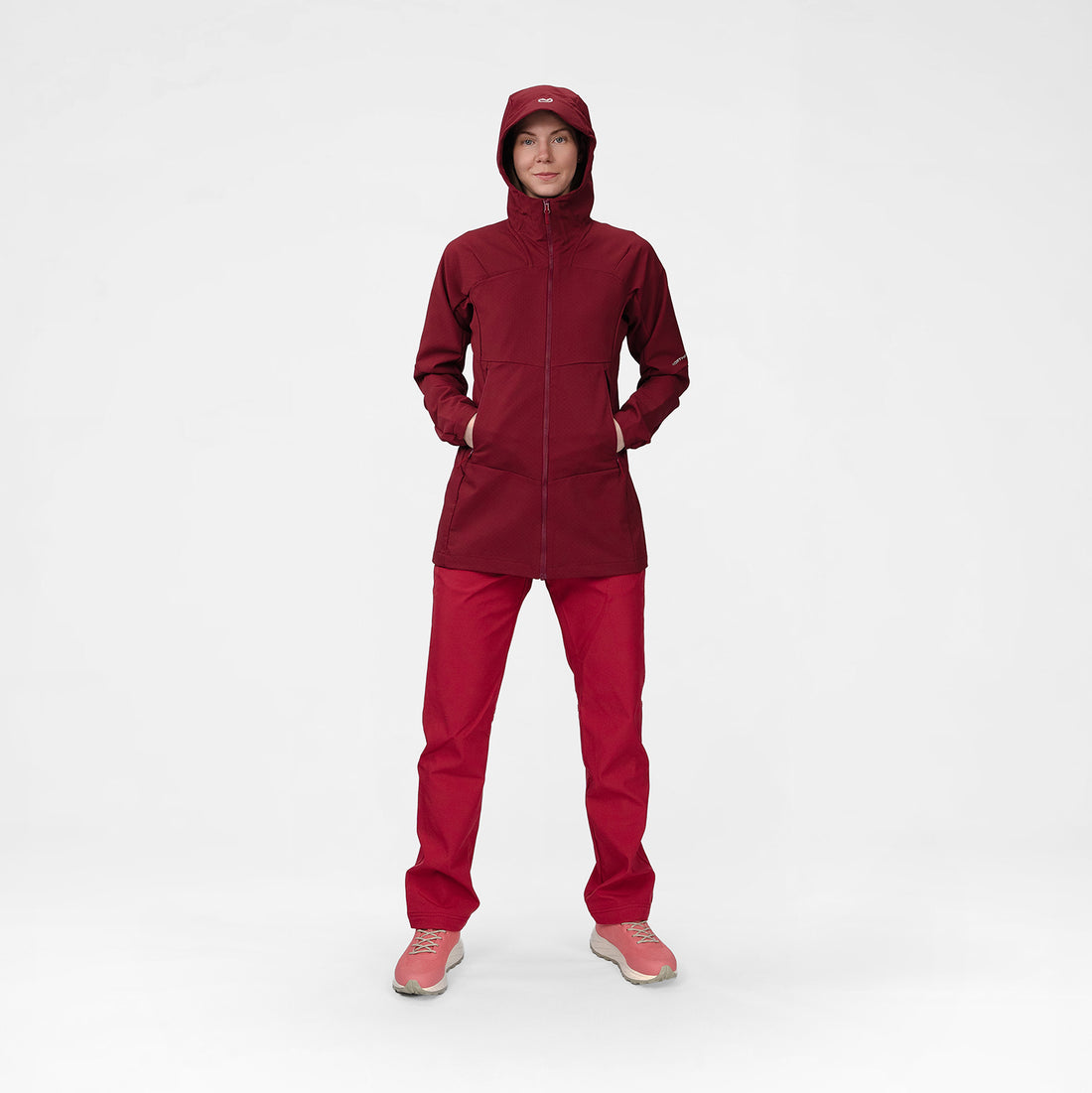 BU-6440OR women's trekking softshell long jacket 1L VAPENNA