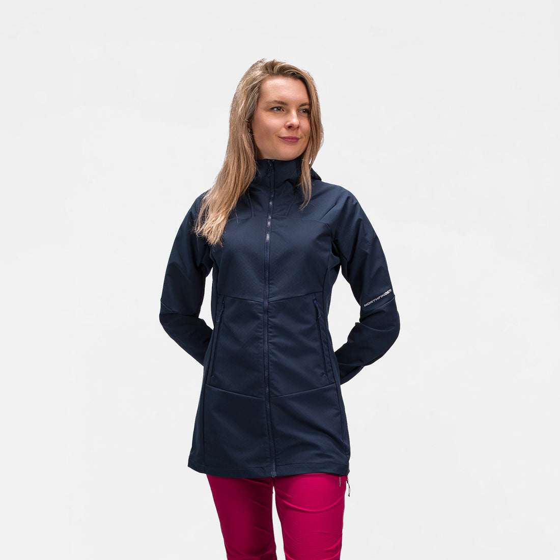 BU-6440OR women's trekking softshell long jacket 1L VAPENNA