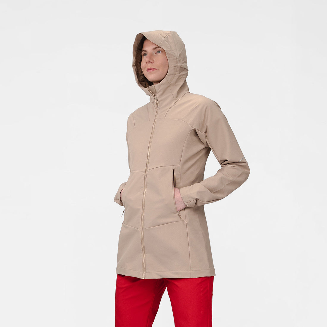 BU-6440OR women's trekking softshell long jacket 1L VAPENNA