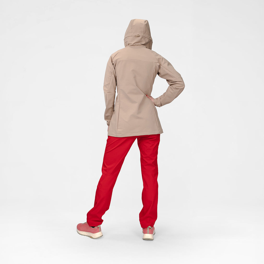 BU-6440OR women's trekking softshell long jacket 1L VAPENNA