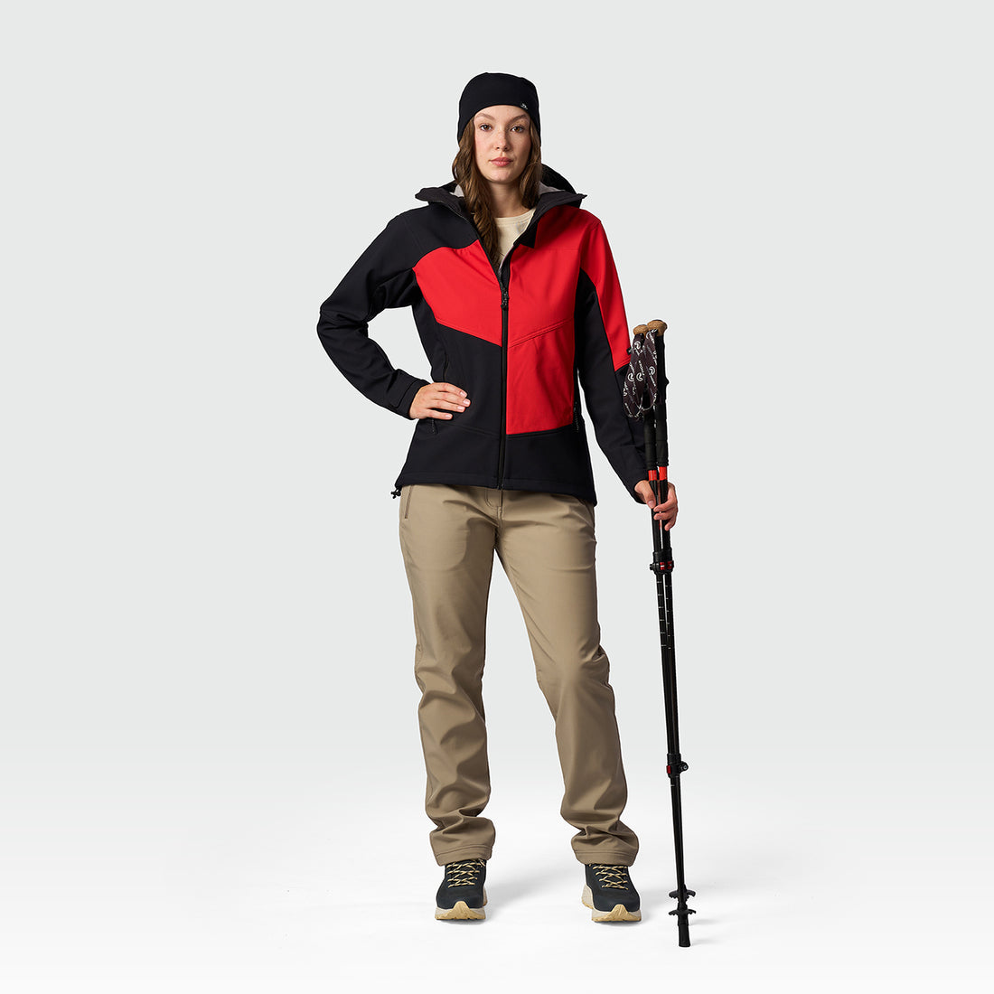 BU-6450OR women's outdoor hoody softshell jacket 3L TRIANN