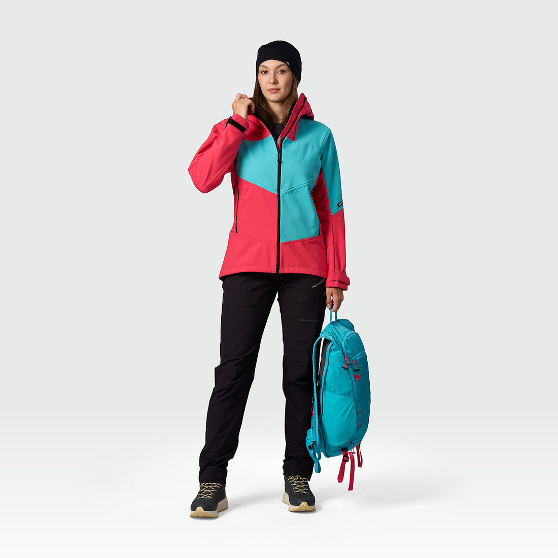 BU-6450OR women's outdoor hoody softshell jacket 3L TRIANN