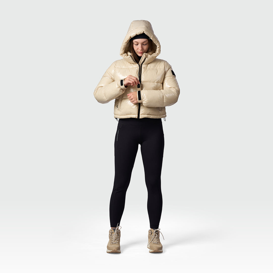 BU-6468SP women's trendy crop insulated jacket ANCHE