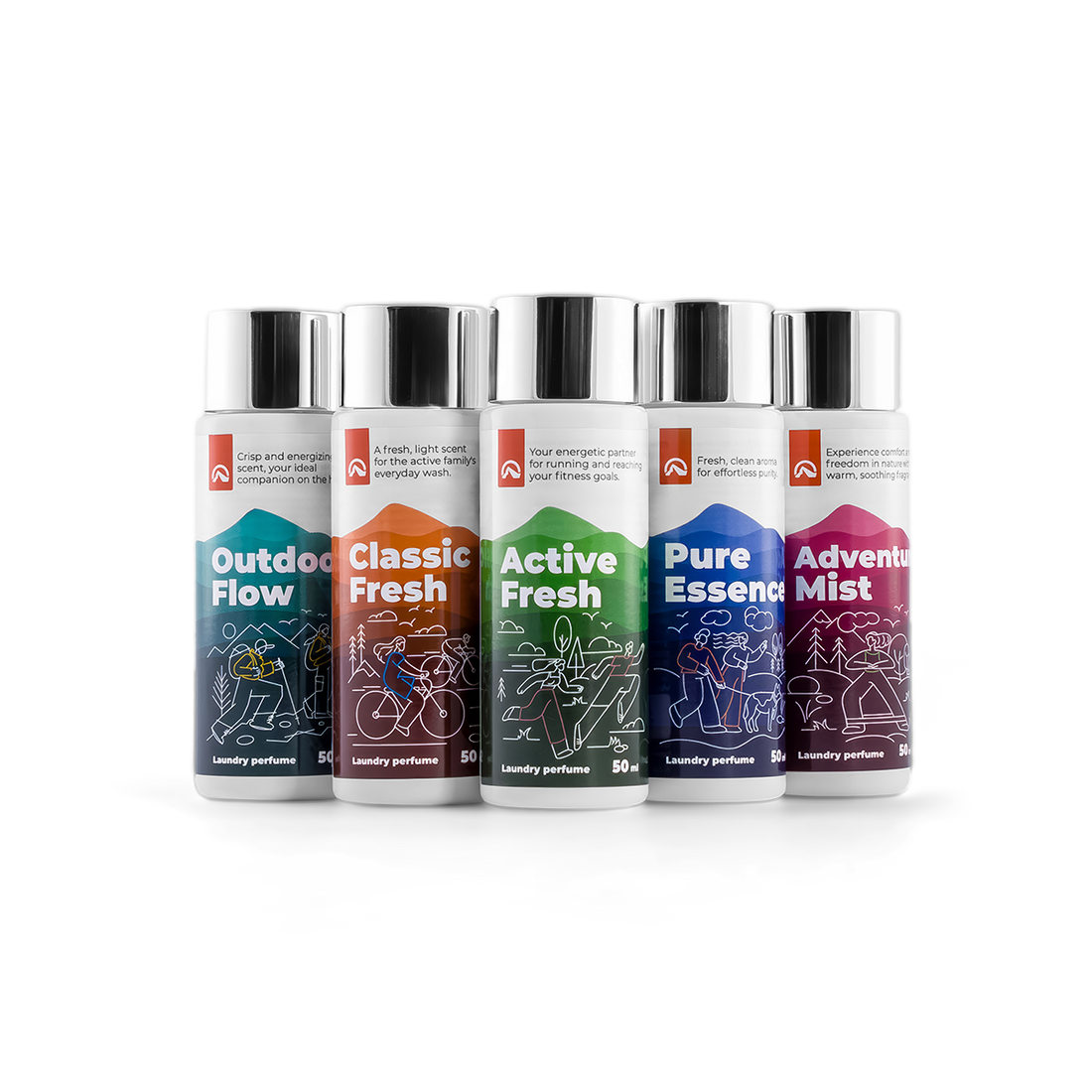 Complete gift set of 5 laundry perfumes 50 ml