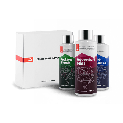 Gift set of 3 laundry perfumes 150 ml: ACTIVE FRESH + ADVENTURE MIST + PURE ESSENCE