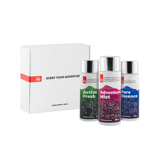 Gift set of 3 laundry perfumes 50 ml: ACTIVE FRESH + ADVENTURE MIST + PURE ESSENCE