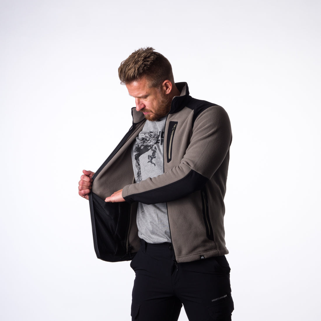 Men's fleece hoodie Polartec® Micro 200 MINCOL TRIBEC