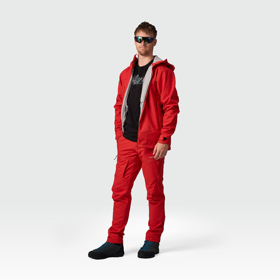 men's outdoor hoody softshell jacket 3L