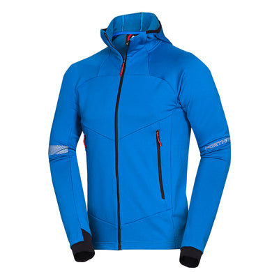 Men's ski-touring grid full-zip sweatshirt for active sports ZELEZNY