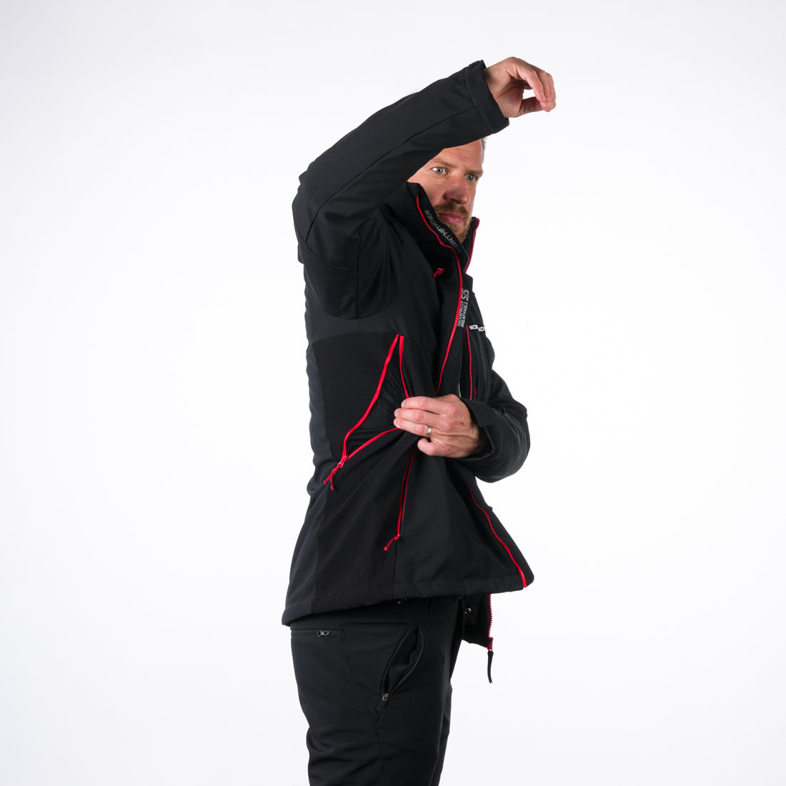 Men's softshell ski jacket DREWIN BU-5009SNW