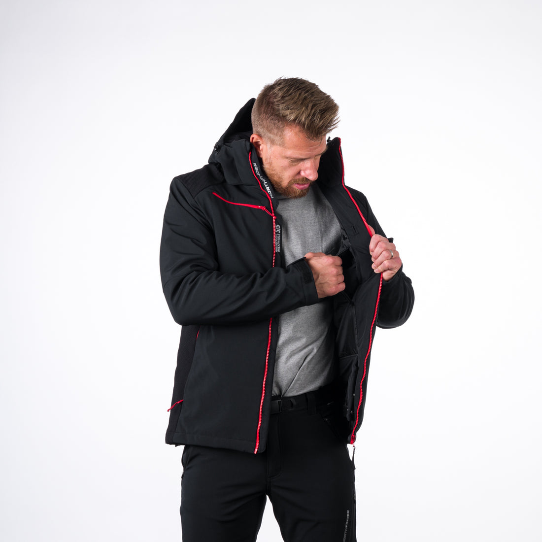 Men's softshell ski jacket DREWIN BU-5009SNW