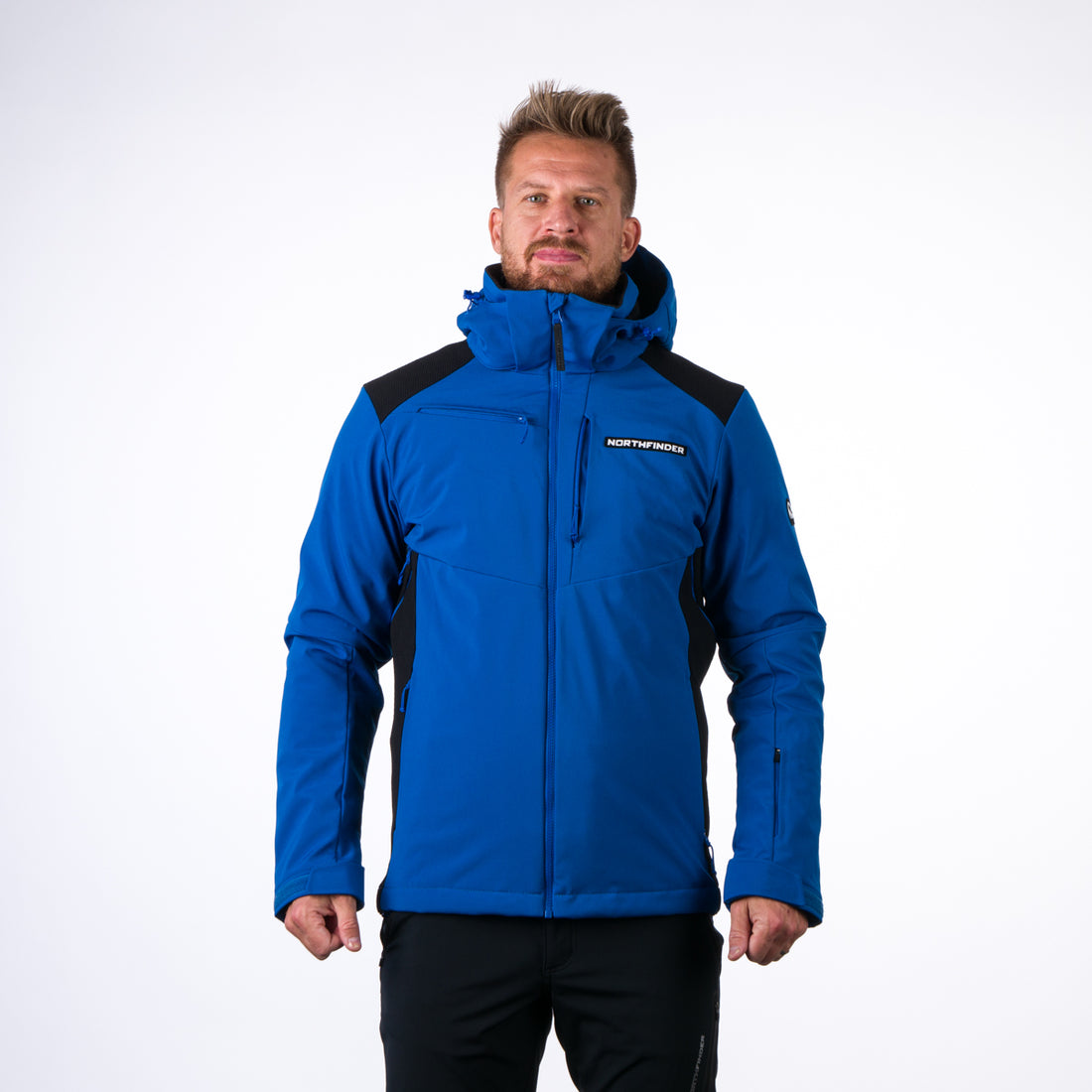 Men's softshell ski jacket DREWIN BU-5009SNW