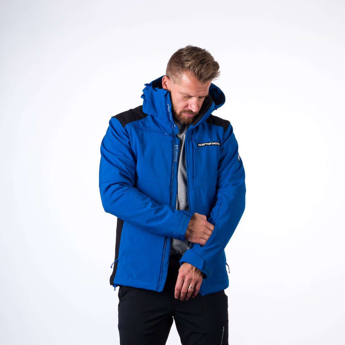 Men's softshell ski jacket DREWIN BU-5009SNW