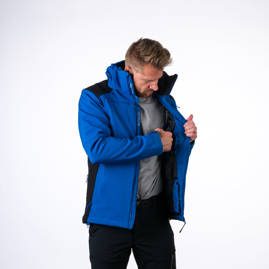 Men's softshell ski jacket DREWIN BU-5009SNW