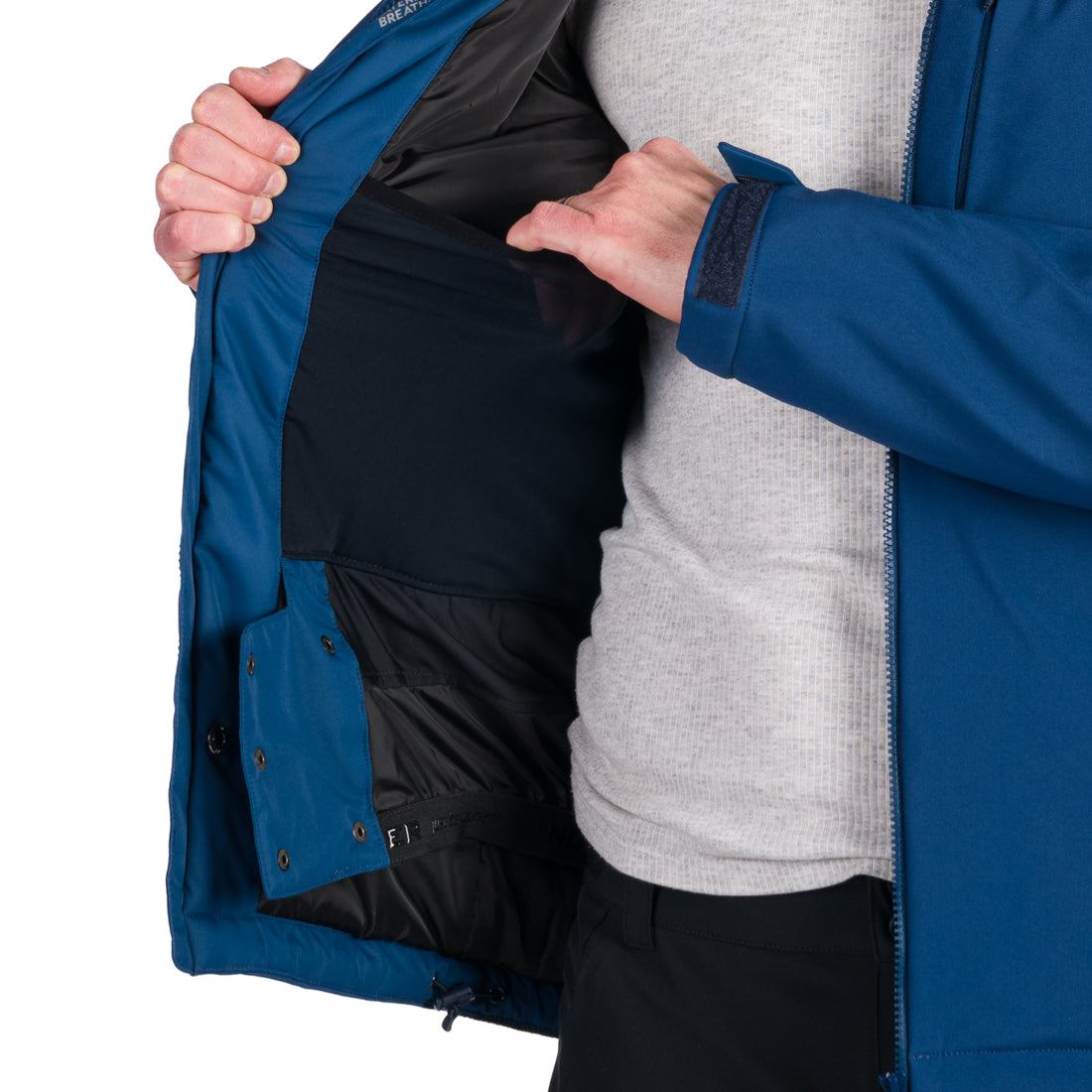 Men's softshell ski jacket DREWIN BU-5009SNW