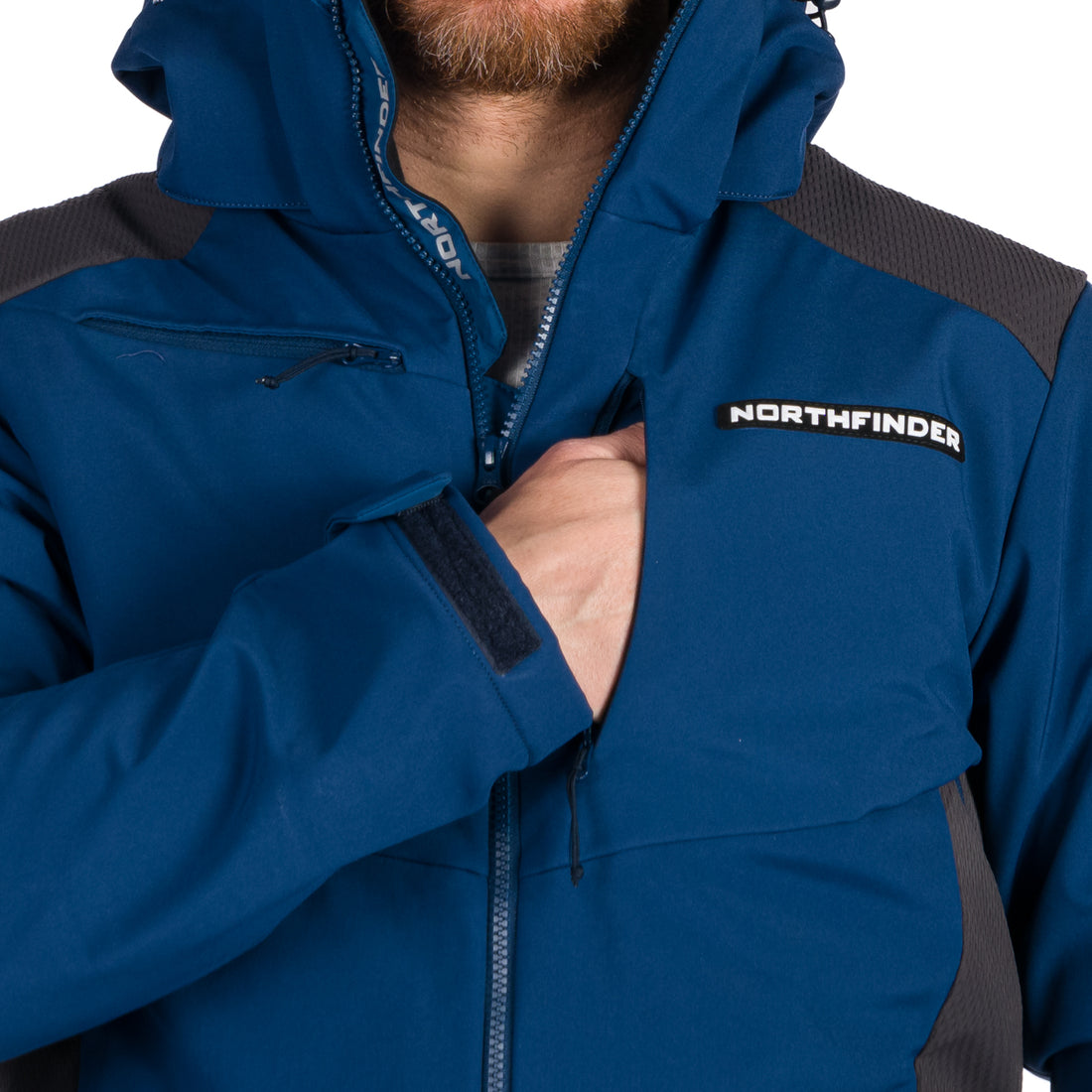 Men's softshell ski jacket DREWIN BU-5009SNW