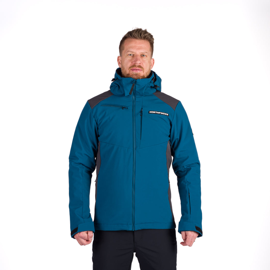 Men's softshell ski jacket DREWIN BU-5009SNW