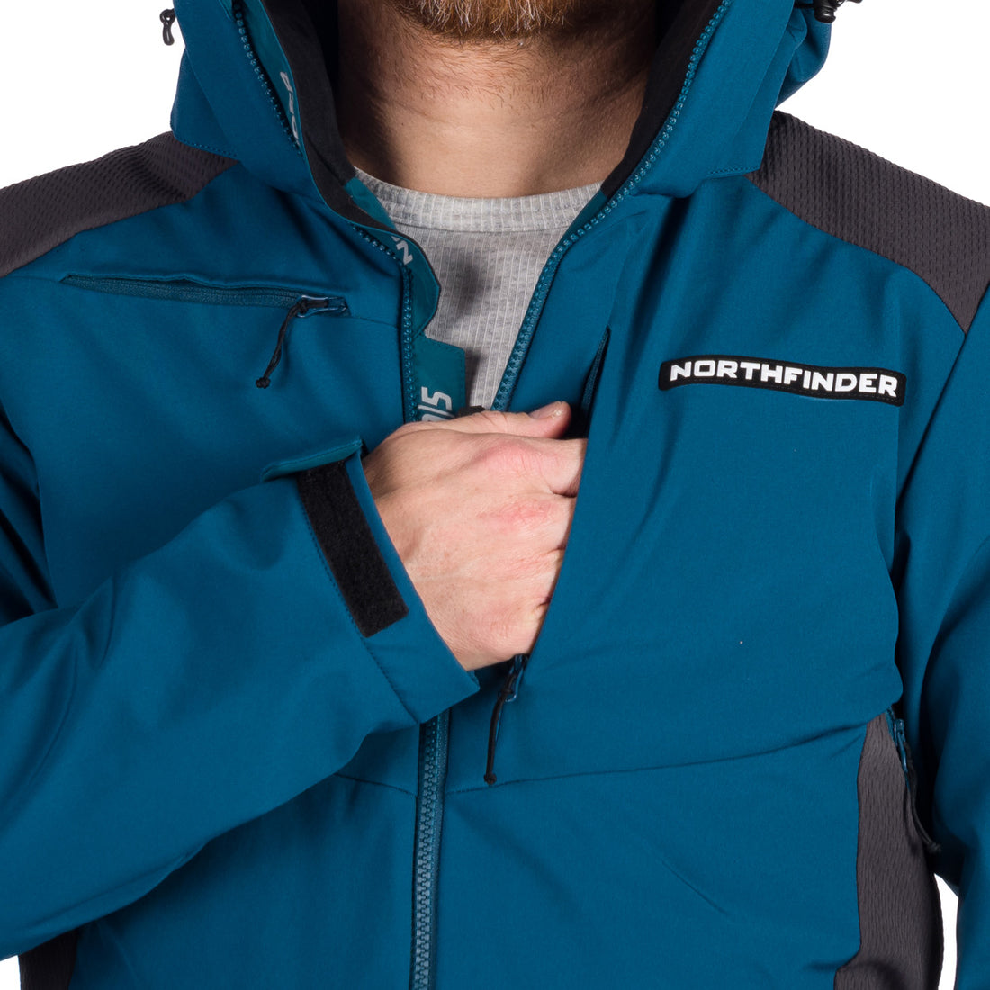 Men's softshell ski jacket DREWIN BU-5009SNW
