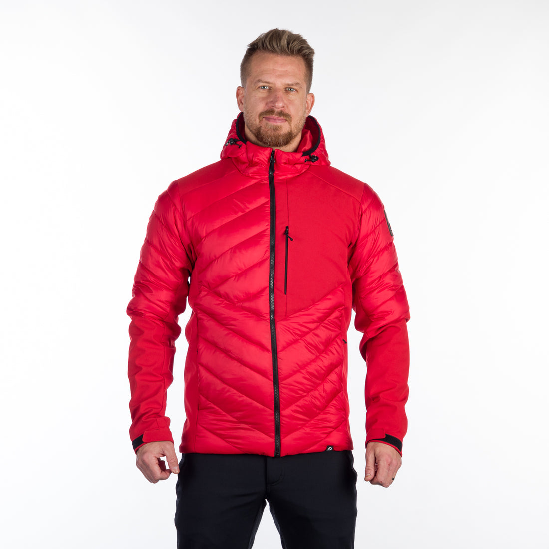 Men's urban hybrid insulated jacket with softshell BARRY