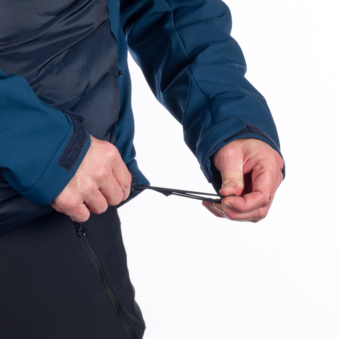 Men's urban hybrid insulated jacket with softshell BARRY