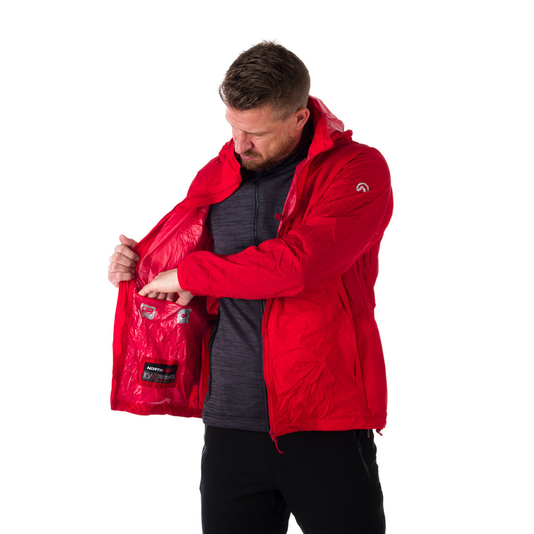 Men's waterproof multisport jacket stowable 2L NORTHKIT