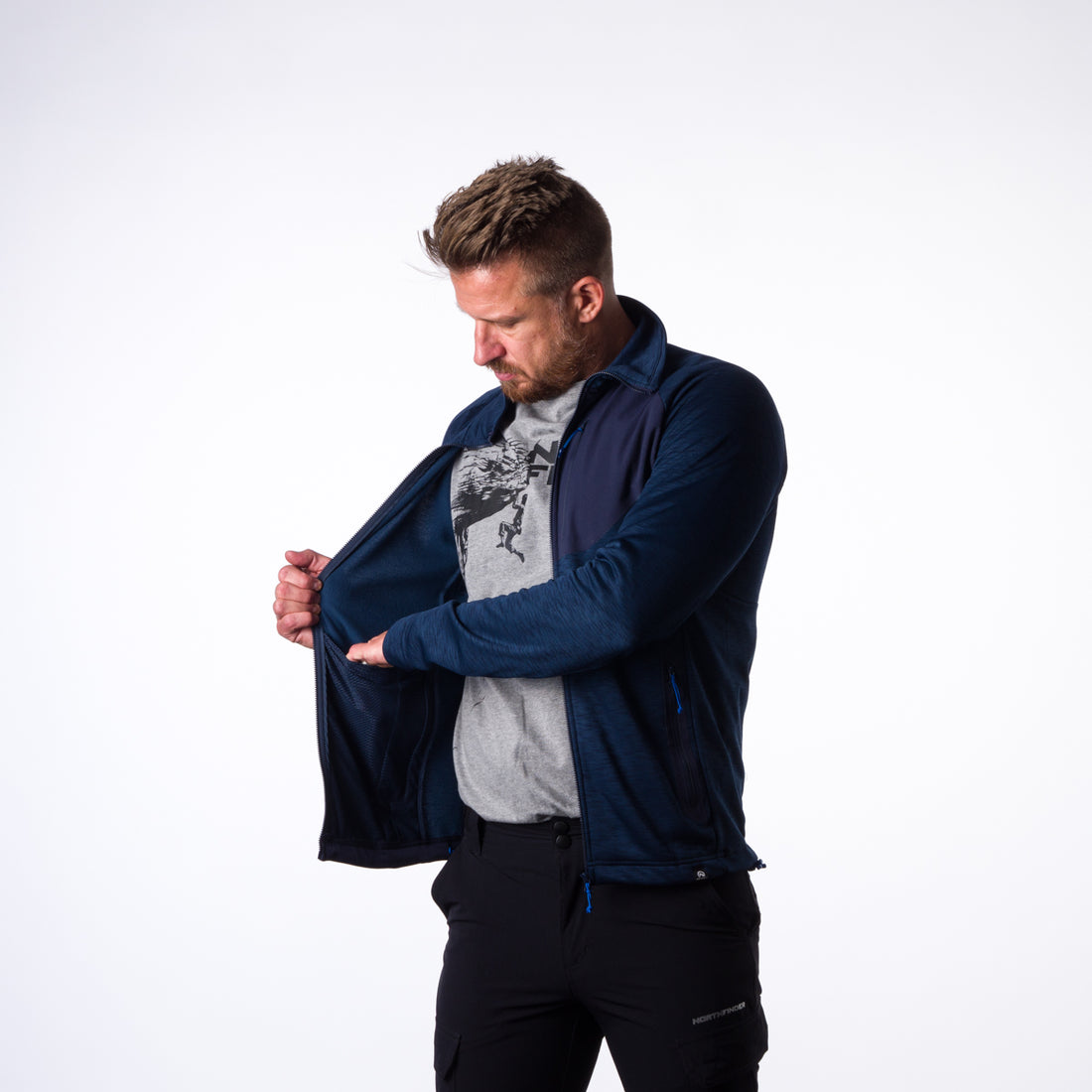 MI-3453OR men's functional sweatshirt power-stretch Northpol