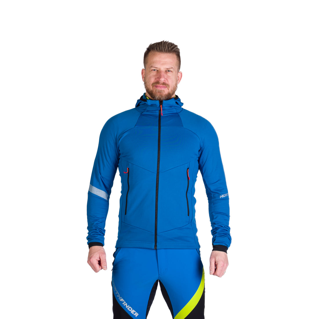 MI-3627SKP men's ski-touring sweater grid active sport full zip ZELEZNY