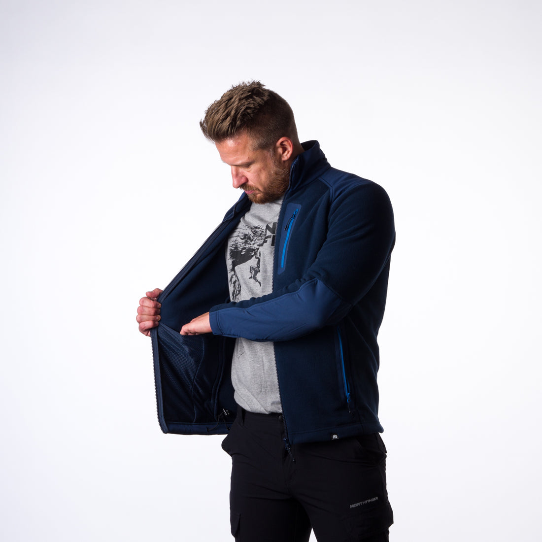 MI-3737PRO-SH men's fleece sweatshirt  polartec® micro Mincol Tribec